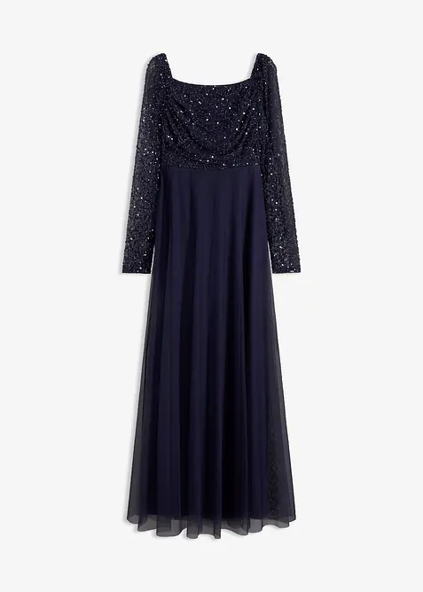 Selskapskjole med paljettbroderi, bonprix