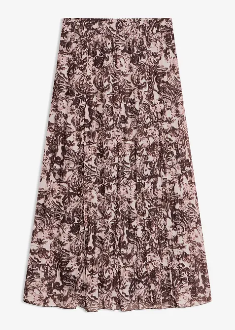 Crinkle skj&oslash;rt i chiffon, bonprix
