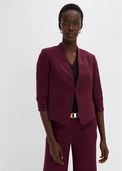 Blazer med rynkede, 3/4-lange ermer, bonprix