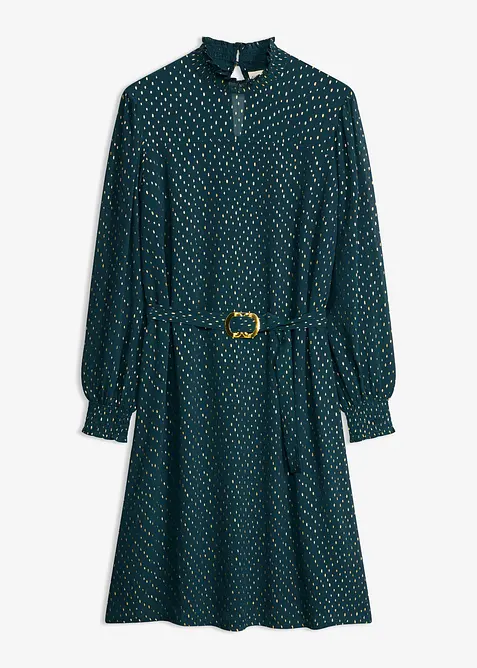 Chiffonkjole med belte, bonprix