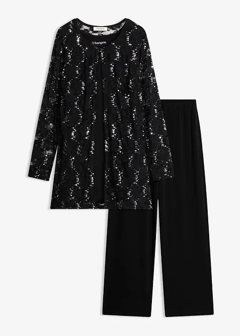 Blondejakke, topp og bukse (3-delt sett), bonprix