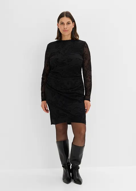 Jerseykjole i fin mesh, bonprix
