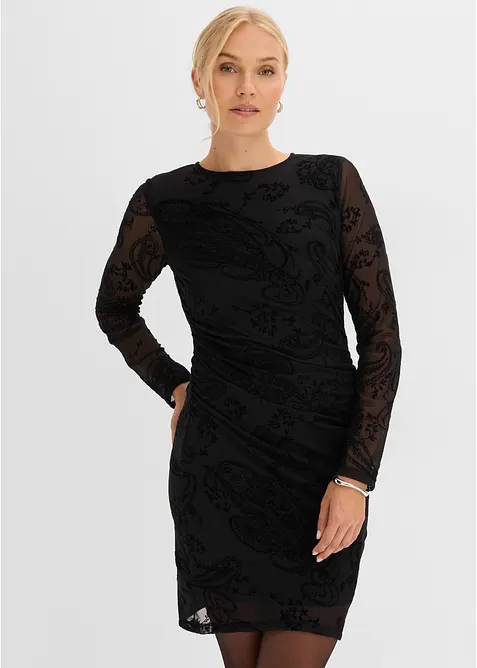 Jerseykjole i fin mesh, bonprix
