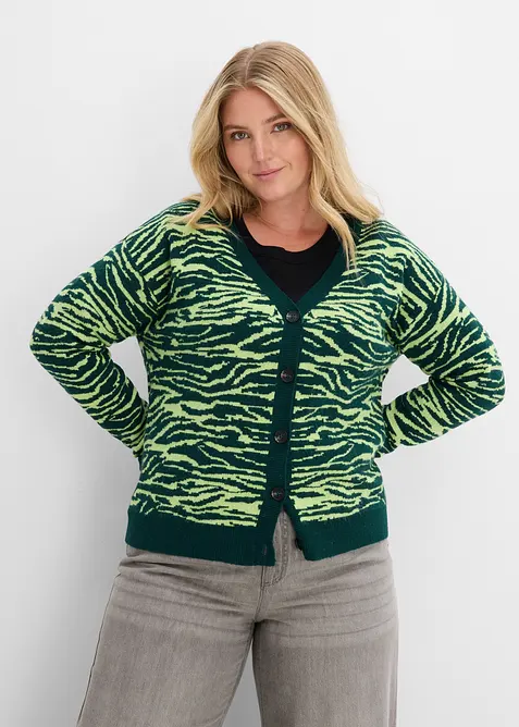 Jacquardstrikket cardigan, bonprix