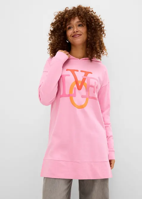 Lang sweatshirt i 100% &oslash;kologisk bomull, bonprix