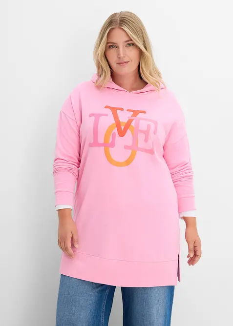 Lang sweatshirt i 100% &oslash;kologisk bomull, bonprix