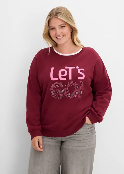 Sweatshirt i myk bomullsmiks, bonprix