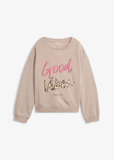 Sweatshirt i myk bomullsmiks, bonprix