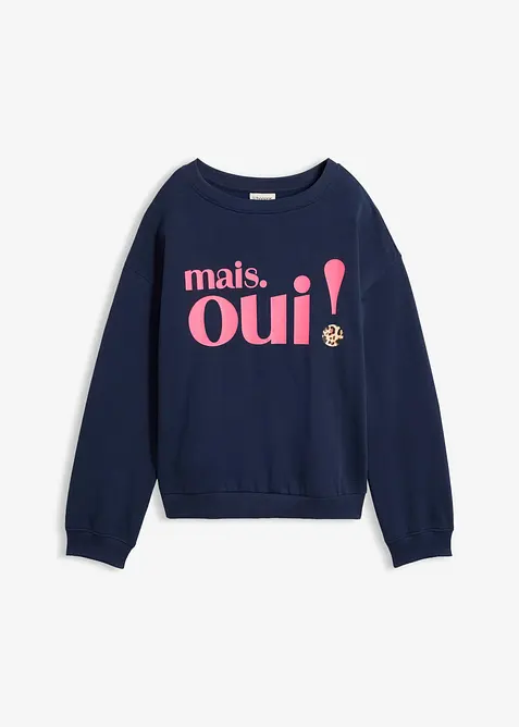 Sweatshirt i myk bomullsmiks, bonprix