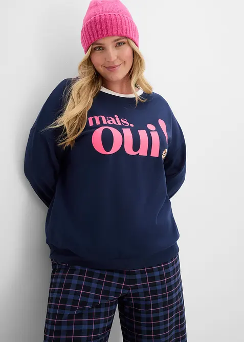 Sweatshirt i myk bomullsmiks, bonprix