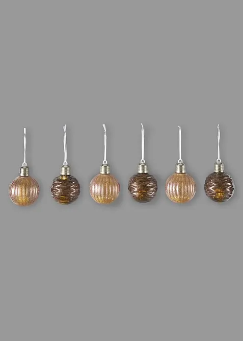 LED-juletrekuler (6-pack), bonprix