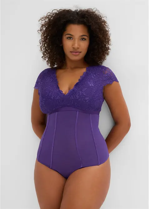Body med myke blonder, bonprix