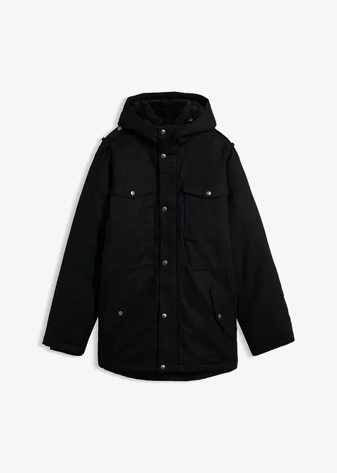 Parkas med mykt fleecef&ocirc;r, bonprix
