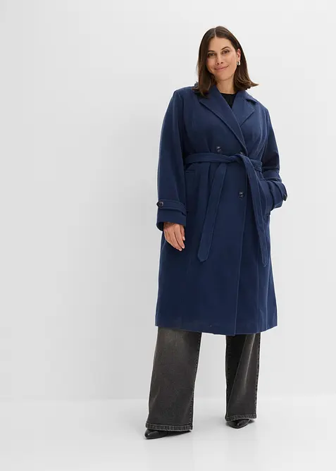 Vinter-trenchcoat i ullstil, bonprix