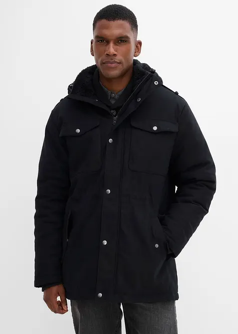 Parkas med mykt fleecef&ocirc;r, bonprix