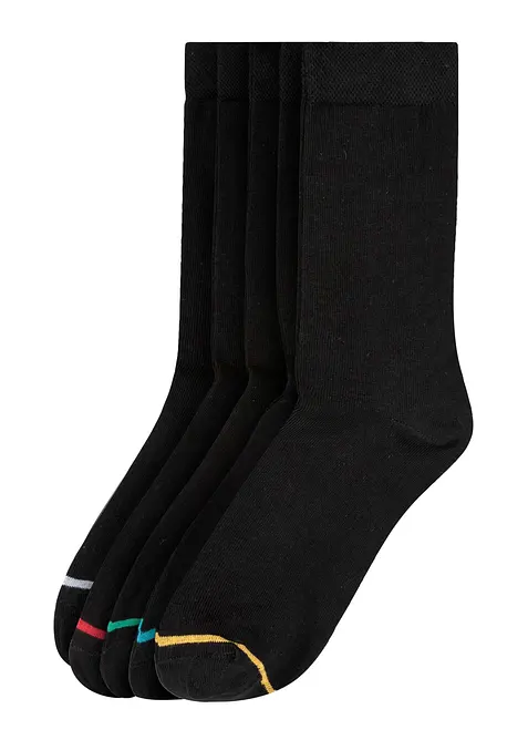 Sokker med &oslash;kologisk bomull (5-pack), bonprix
