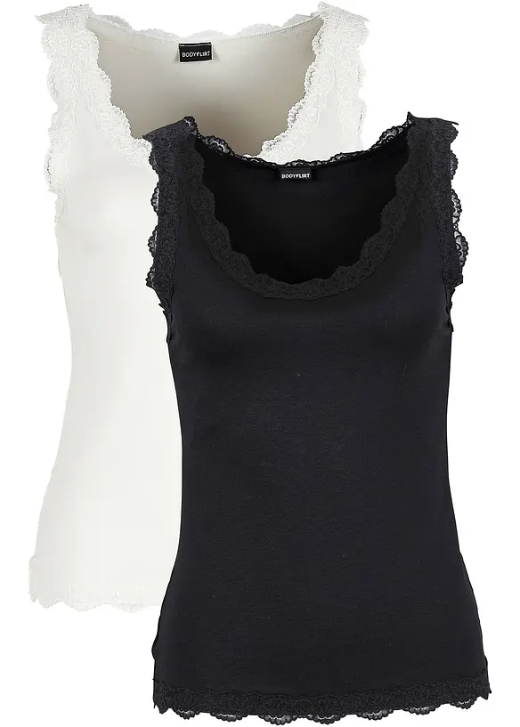 Topp med blonde (2-pack), bonprix