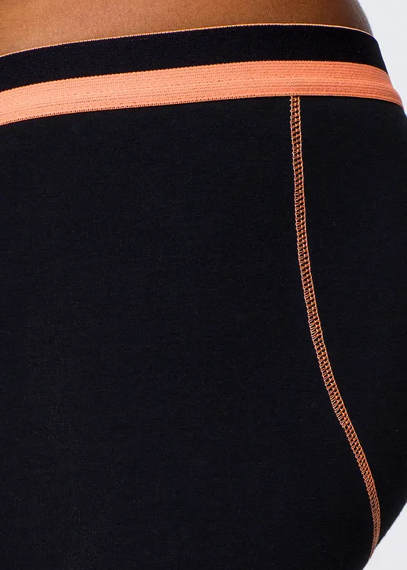 Boksershorts med bomull i ettersittende modell med lange ben (2-pack), bonprix
