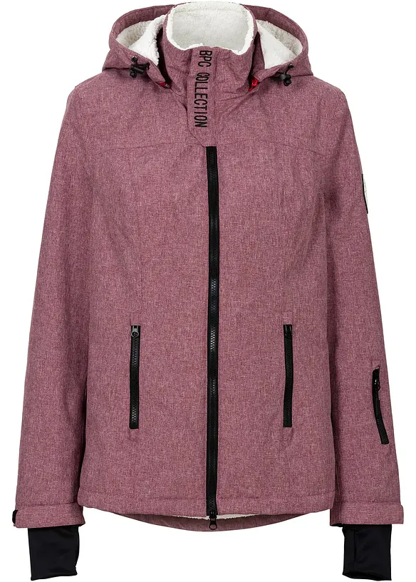 Outdoor-funksjonsjakke med teddyfleece, vanntett, bonprix