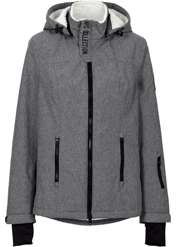 Outdoor-funksjonsjakke med teddyfleece, vanntett, bonprix
