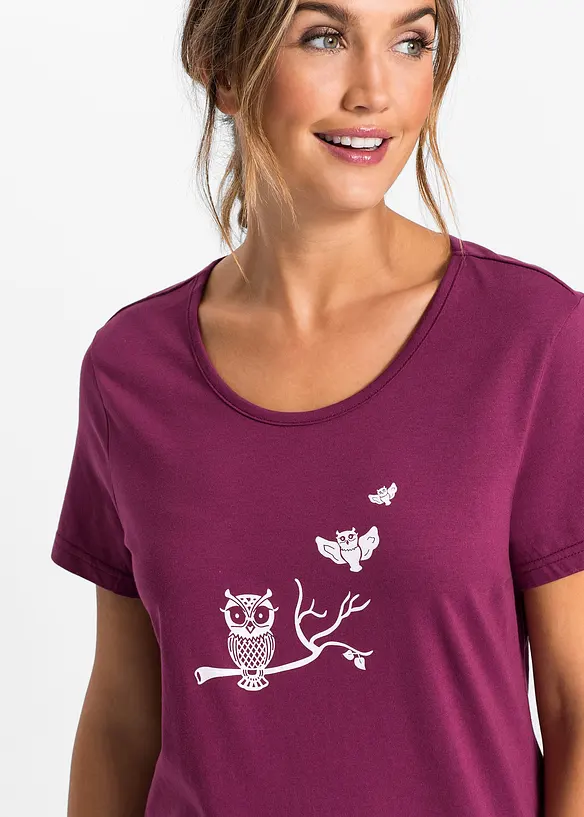 Capri-pyjamas med korte ermer, bonprix