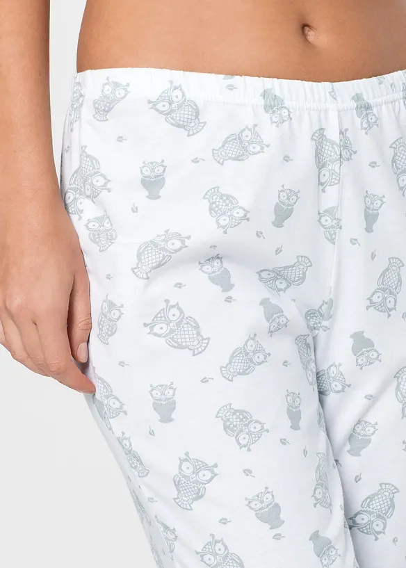 Capri-pyjamas med korte ermer, bonprix