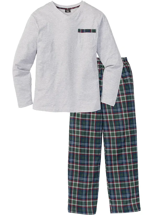 Pyjamas med økologisk bomull og lange ermer, bonprix