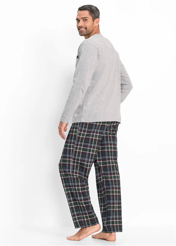 Pyjamas med økologisk bomull og lange ermer, bonprix