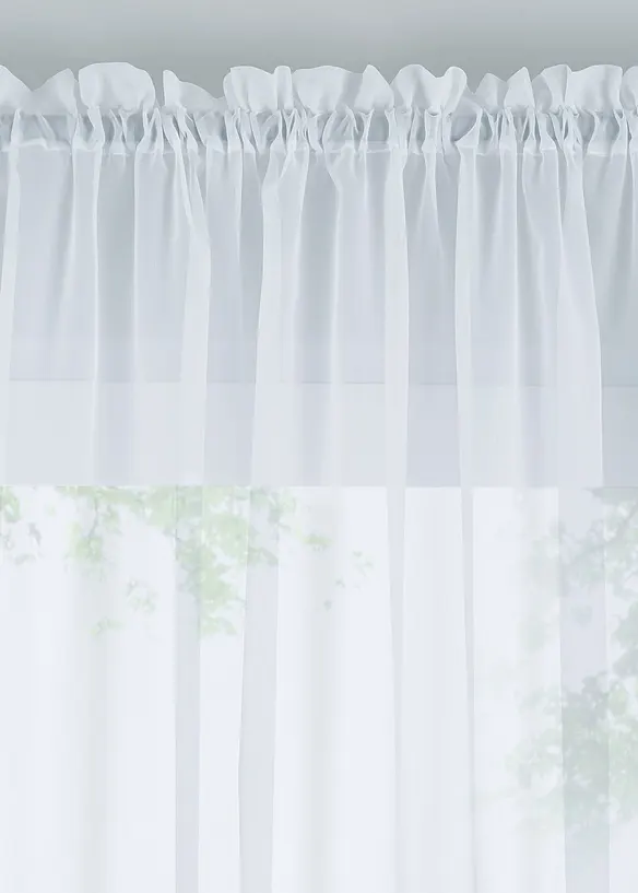 Gardin med broderi inkl. gardinholder (1-pack), bonprix