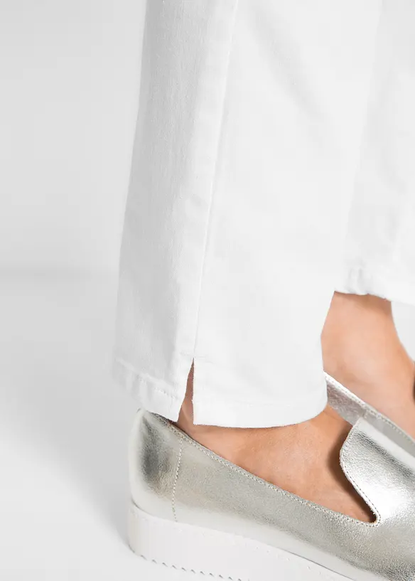 Bukse med stretch og rette ben, Mid Waist, bonprix