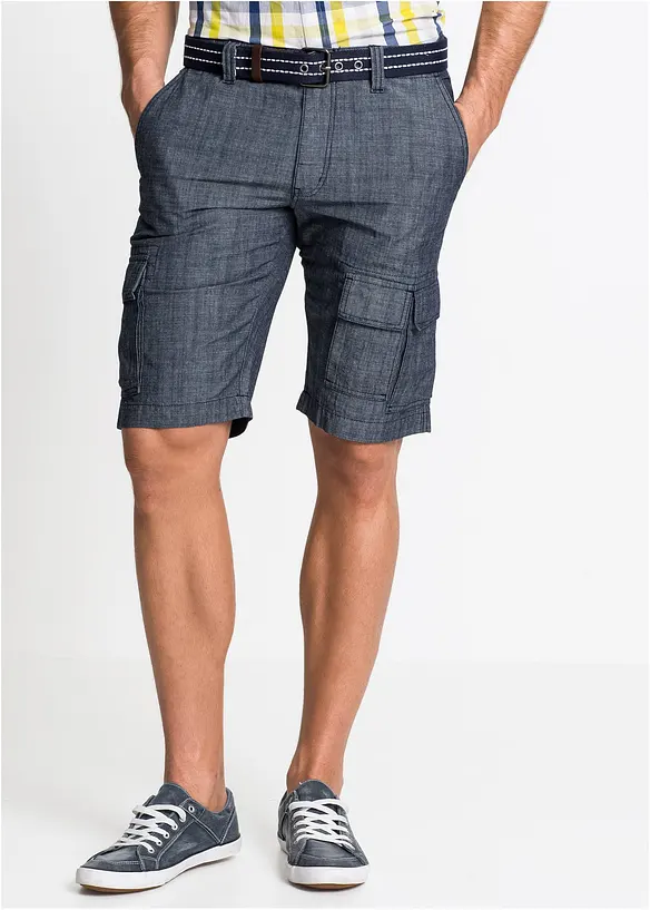 Cargo-bermuda i 100% bomull, Loose fit, bonprix