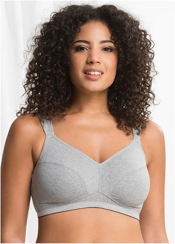 BH uten spiler med økologisk bomull (2-pack), bonprix