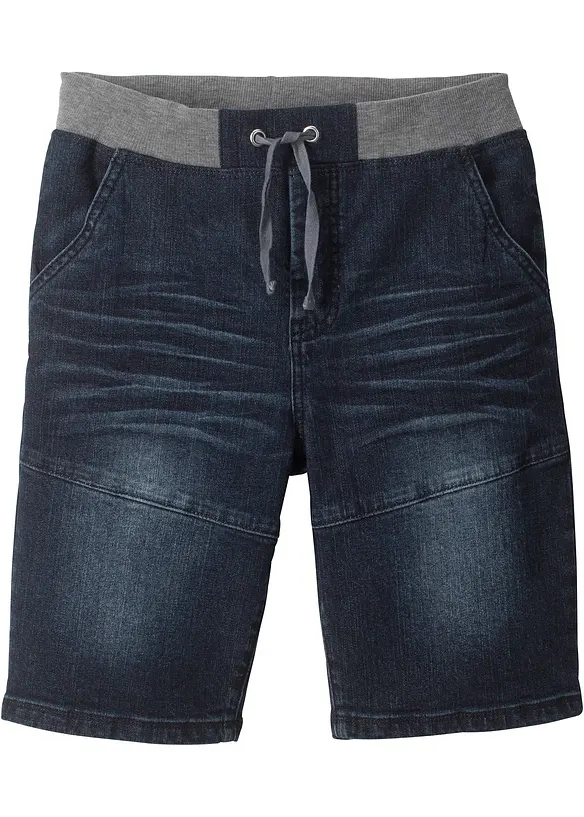 Pull on-bermudashorts i denim med stretch, Regular Fit, bonprix