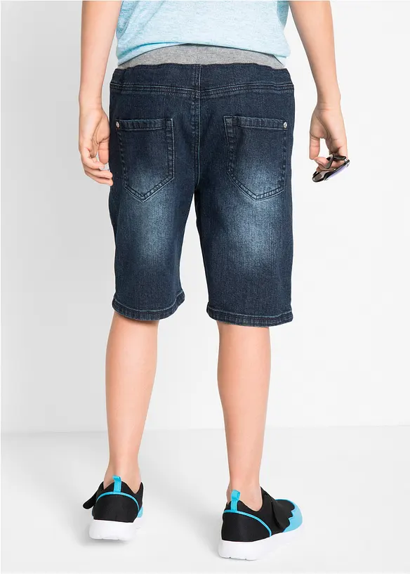 Pull on-bermudashorts i denim med stretch, Regular Fit, bonprix