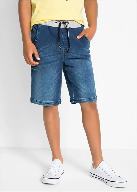 Pull on-sweat bermudashorts i denim, Regular Fit, bonprix