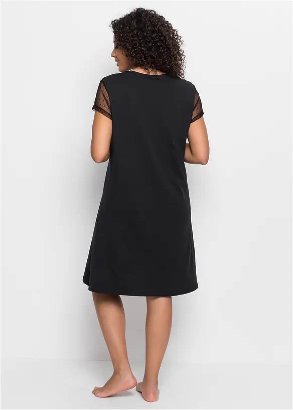 Kort nattkjole i økologisk bomull, bonprix