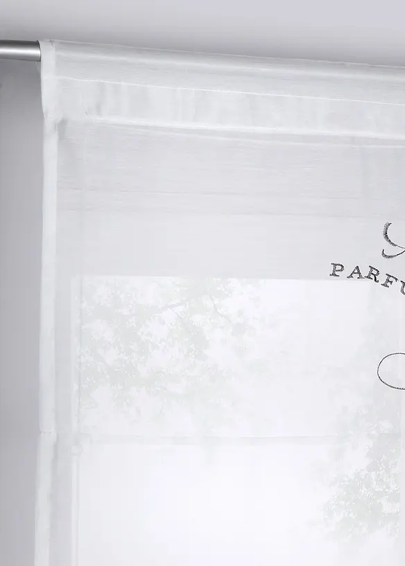 Transparent liftgardin med broderi, bonprix