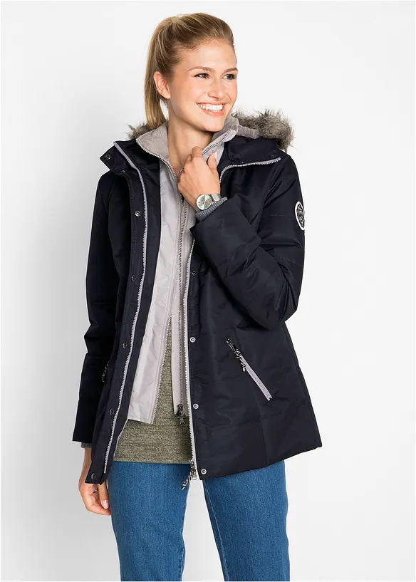 Vinterjakke i 2-i-1-look, bonprix