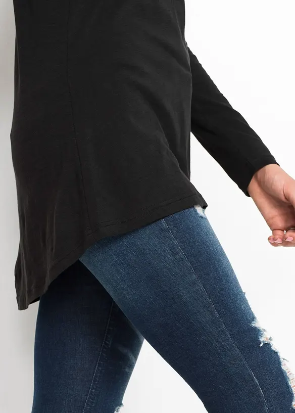 Lang topp med hette, bonprix