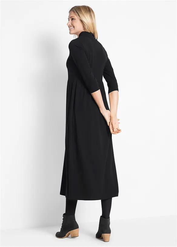 Legglang trikotkjole med 3/4-lange ermer, bonprix