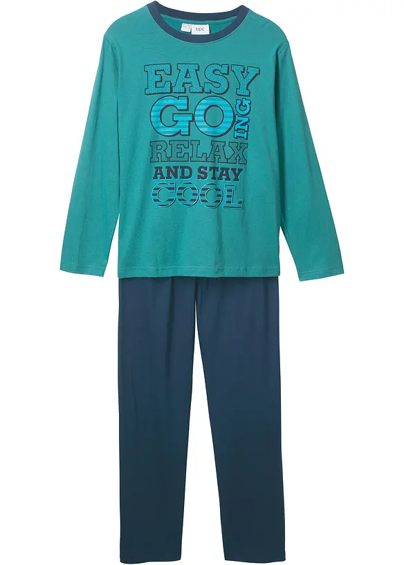 Pyjamas i 100% bomull (2-delt sett), bonprix