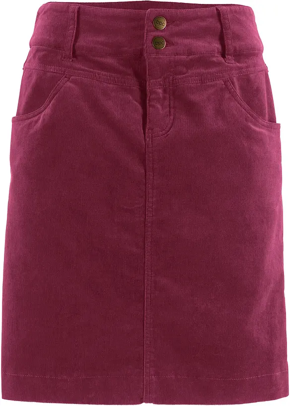 Cord-skjørt med stretch, bonprix
