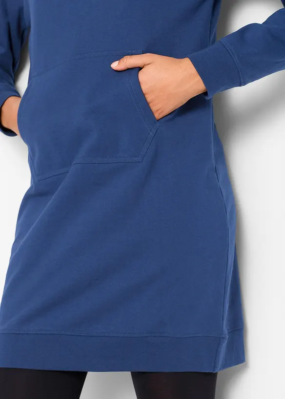 Sweatshirtkjole i 100% bomull, bonprix