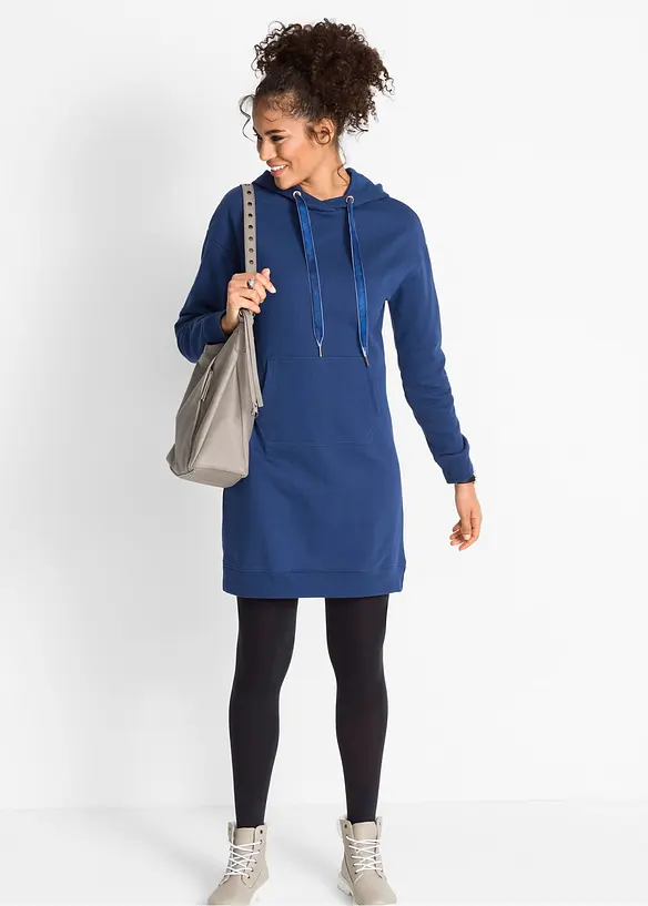 Sweatshirtkjole i 100% bomull, bonprix