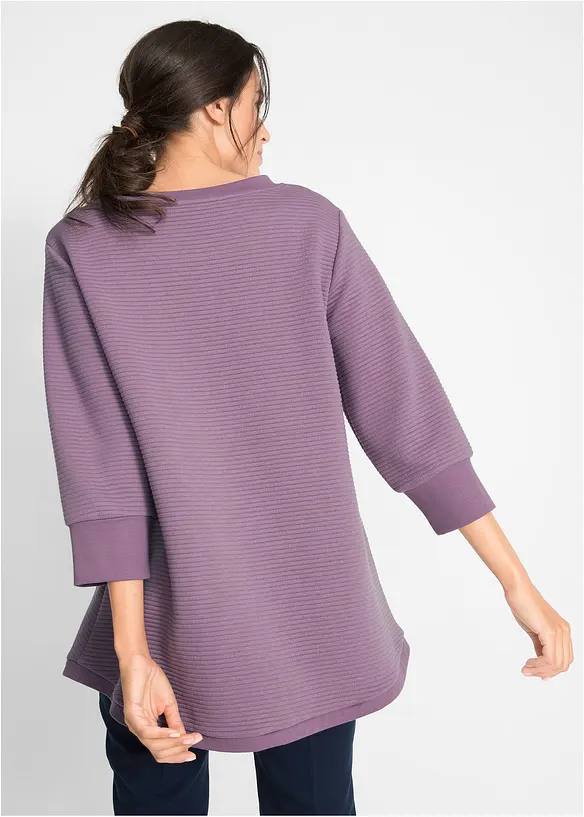 Lang sweatshirt med viskose, bonprix