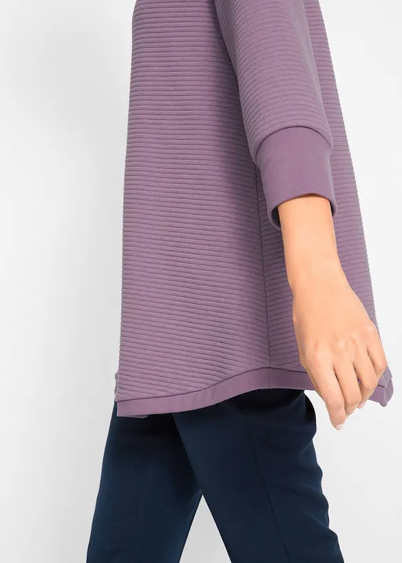 Lang sweatshirt med viskose, bonprix