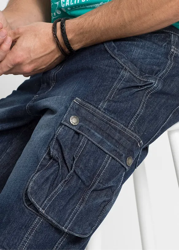 Cargo-bermudashorts i denim, Regular Fit, bonprix