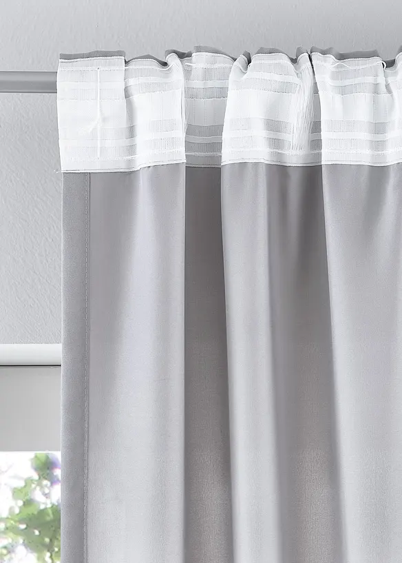 Gardin i mikrofiber (2-pack), bonprix