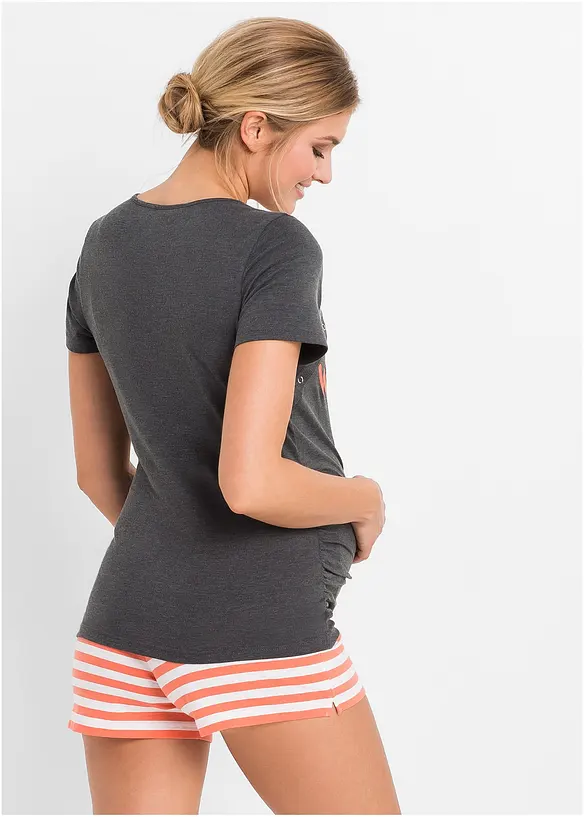 Kort mamma-pyjamas med økologisk bomull, bonprix