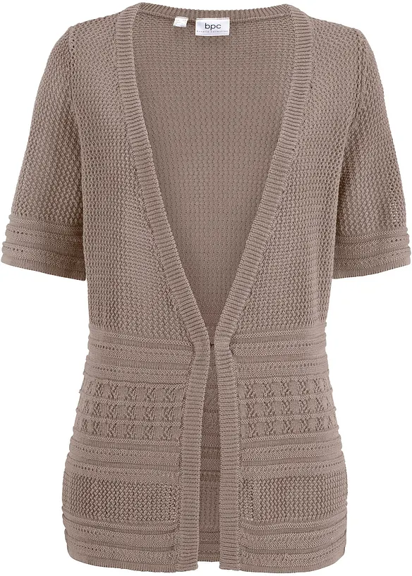 Cardigan med hullm&oslash;nster, bonprix